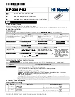 Preview for 1 page of Visonic KF-235 PG2 User Manual