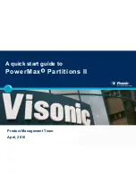 Visonic PowerMax Partitions II Quick Start Manual предпросмотр