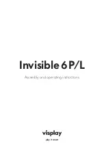 visplay Invisible6P/L Assembly And Operating Instructions Manual preview