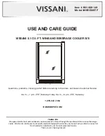 Vissani 1001 689 149 Use And Care Manual preview