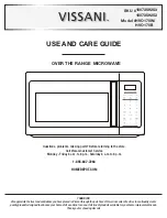 Vissani 1007359252 Use And Care Manual preview