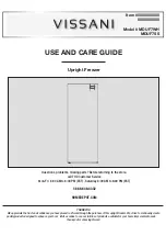 Preview for 1 page of Vissani MDUF7SS Use And Care Manual