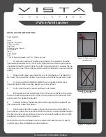 Vista Acoustics VW6 Installation Instructions preview