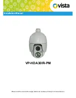 Vista CCTV VP-HDA30IR-PM Installation Manual preview