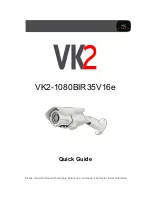 Preview for 1 page of Vista 1080BIR35V16e Quick Manual