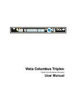 Vista Columbus Triplex User Manual preview