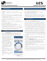 Preview for 2 page of Vista LCS Installation Instructions