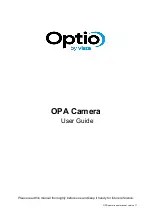 Предварительный просмотр 1 страницы Vista Optio OPA Camera User Manual