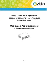 Preview for 1 page of Vista QSW16M Configuration Manual