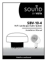 Vista SOUND SBV-10-4 Installation Manual предпросмотр