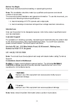 Preview for 3 page of Vista VFD28V12CM960H Setup And User'S Manual