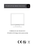 Preview for 1 page of Vista VFS-200/HI-LITE Series Installation And User Manual