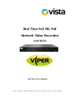 Preview for 1 page of Vista Viper series User Manual