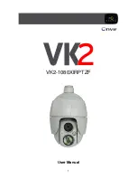 Preview for 1 page of Vista VK2-1080XIRPTZF User Manual