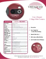 Preview for 1 page of VistaQuest VQ3007 Specifications