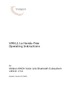 VISTEON VMVL2.1a Operating Instructions Manual preview