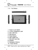 Предварительный просмотр 6 страницы Visual Land Phantom Elite Series User Manual