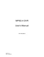 Предварительный просмотр 1 страницы Visus MPEG-4 DVR User Manual