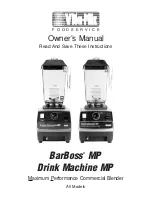 Vita-Mix BarBos MP Owner'S Manual preview