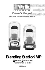 Vita-Mix Blending Station MP Owner'S Manual preview