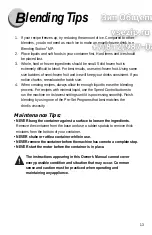 Preview for 13 page of Vita-Mix Blending Station MP Owner'S Manual