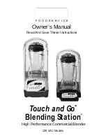 Vita-Mix Blending Station Owner'S Manual preview