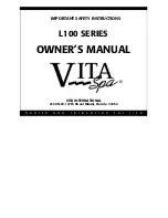 Vita Spa L100 SERIES Owner'S Manual предпросмотр