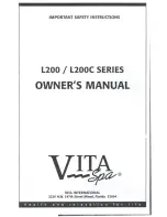 Vita Spa L200 series Owner'S Manual preview