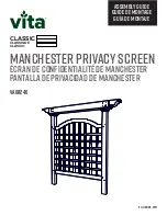 vita CLASSIC MANCHESTER PRIVACY SCREEN Assembly Manual предпросмотр