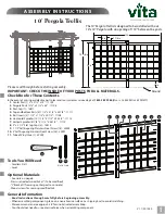 Предварительный просмотр 1 страницы vita Trellis Assembly Instructions Manual