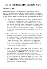 Preview for 5 page of VITACLAY VM7800-5 Operating And Care Instructions