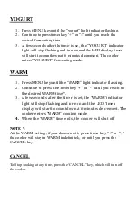 Preview for 13 page of VITACLAY VM7800-5 Operating And Care Instructions