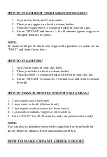 Preview for 16 page of VITACLAY VM7800-5 Operating And Care Instructions