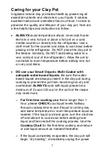 Preview for 8 page of VITACLAY VM7900-6 Operating And Care Instructions