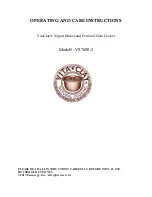 Preview for 1 page of VITACLAY VS7600-2 Operating And Care Instructions