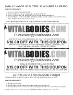 Preview for 15 page of VitalBodies.com Vital H2O Installation And User Manual