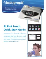 Preview for 1 page of Vitalograph ALPHA Touch Quick Start Manual