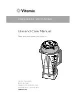 Предварительный просмотр 1 страницы Vitamix 3600 Container Use And Care Manual