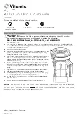 Preview for 1 page of Vitamix 65421 Manual