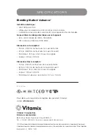 Preview for 47 page of Vitamix Blending Station Advance Use And Care Manual