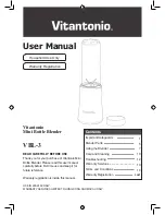 vitantonio VBL-3 User Manual preview