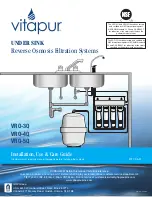 vitapur VRO-3Q Installation, Use & Care Manual preview