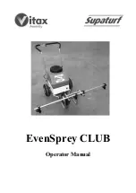 Предварительный просмотр 1 страницы Vitax Supaturf EvenSprey CLUB Operator'S Manual