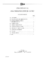 Предварительный просмотр 1 страницы Vitec Multimedia 438a Operator'S Manual