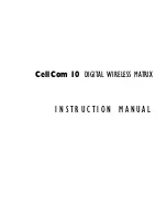 Preview for 1 page of Vitec Multimedia CellCom 10 Instruction Manual