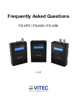 Vitec Multimedia FOCUS FS-H50 Frequently Asked Questions Manual preview