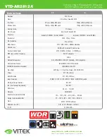 Предварительный просмотр 2 страницы Vitek Alpha VTD-AR2812/I Datasheet