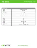 Preview for 2 page of Vitek Alpha VTD-C14A Datasheet