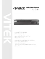 Предварительный просмотр 1 страницы Vitek CHRONO - Manual