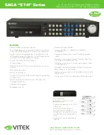 Preview for 1 page of Vitek SAGA VT-ST1640H Datasheet